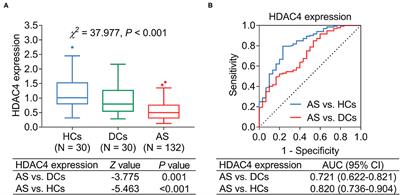 Blood HDAC4 Variation Links With Disease Activity and Response to Tumor Necrosis Factor Inhibitor and Regulates CD4+ T Cell Differentiation in Ankylosing Spondylitis